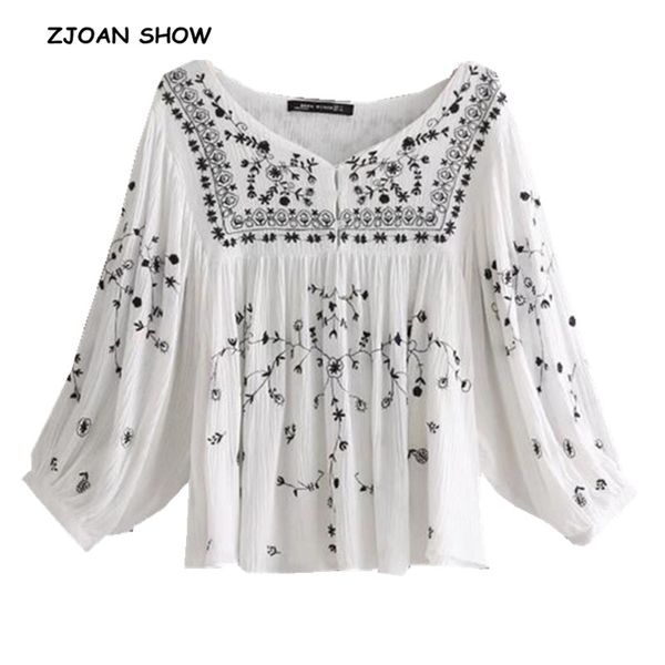 ethnic open button v neck flower embroidery shirt 2018 summer bat sleeve short blouse pullover blusas chemise femme white
ethnic open button v neck flower embroidery shirt 2018 summer bat sleeve short blouse pullover blusas chemise femme white