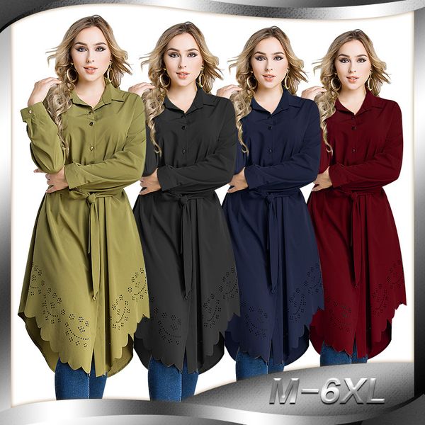 2018 plus size shirt blouses -6xl fashion muslim turkey long sleeve print women's blouse shirts button irregular chiffon shirt dresses, White
2018 plus size shirt blouses -6xl fashion muslim turkey long sleeve print women's blouse shirts button irregular chiffon shirt dresses, White