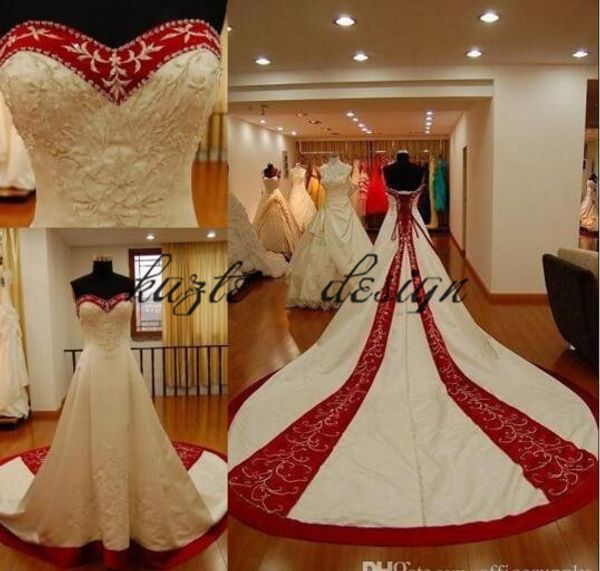 красный и белый вышивка плюс размер свадебные платья vestidos de novia sweeetheart vingate зашнуровать корсет обратно 2019 свадебные платья, White
красный и белый вышивка плюс размер свадебные платья vestidos de novia sweeetheart vingate зашнуровать корсет обратно 2019 свадебные платья, White