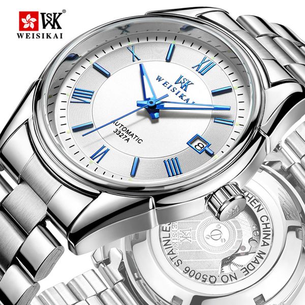 men watches stainless steel calendar business watch mens weisikai brand wristwatches mechanical automatic waterproof luminous, Slivery;brown
men watches stainless steel calendar business watch mens weisikai brand wristwatches mechanical automatic waterproof luminous, Slivery;brown