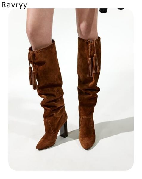 2018 new brown woman long boots suede lather nice tassel decor high heel concise boots autumn winter fashion female party shoes, Black
2018 new brown woman long boots suede lather nice tassel decor high heel concise boots autumn winter fashion female party shoes, Black
