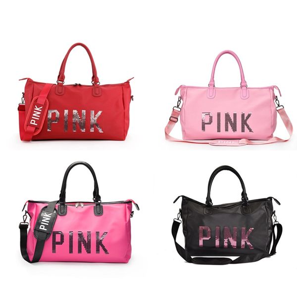 2018 pink letter equin houlder bag large capacity women duffle handbag 4 color outdoor travel port beach tote outdoor bag ooa5170 
2018 pink letter equin houlder bag large capacity women duffle handbag 4 color outdoor travel port beach tote outdoor bag ooa5170