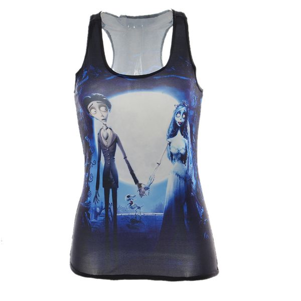 women's tanks & camis women summer sleeveless casual tank vest female fitness zombie bride printed, White
women's tanks & camis women summer sleeveless casual tank vest female fitness zombie bride printed, White