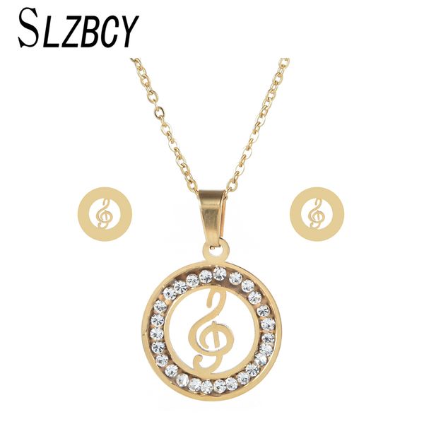 slzbcy sweet crystal rhinestones figure music note tree stud earrings gold color necklace for women fashion jewelry sets gifts, Silver
slzbcy sweet crystal rhinestones figure music note tree stud earrings gold color necklace for women fashion jewelry sets gifts, Silver