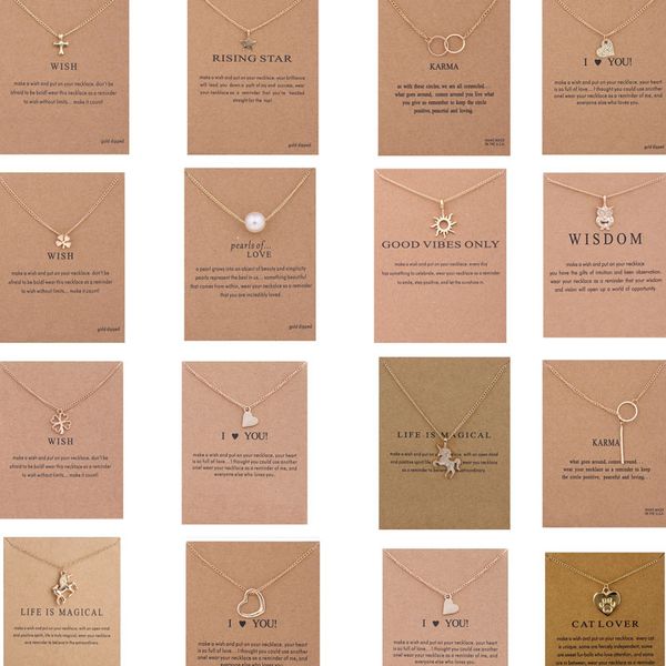 20 styles choker unicorn necklaces circle elephant pearl love wings cross pendant necklace with card for men women ing, Silver
20 styles choker unicorn necklaces circle elephant pearl love wings cross pendant necklace with card for men women ing, Silver