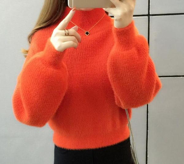 send 2018 autumn and winter new style lantern sleeves thickening women sweater, White;black
send 2018 autumn and winter new style lantern sleeves thickening women sweater, White;black