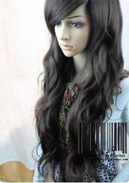 fashion lady long black wavy curly hair synthetic cosplay costume party full wig
fashion lady long black wavy curly hair synthetic cosplay costume party full wig