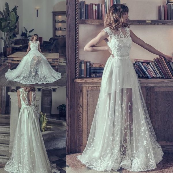 adam zohar 2019 illusion beach wedding dresses hollow back lace appliqued bridal gowns sweep train tulle a line wedding dress, White
adam zohar 2019 illusion beach wedding dresses hollow back lace appliqued bridal gowns sweep train tulle a line wedding dress, White