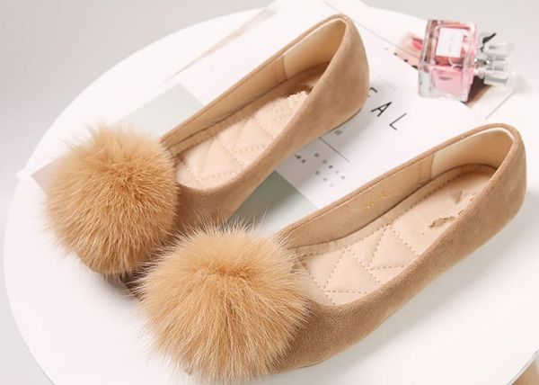 send 2018 spring new style women's shoes round head hair ball shallow mouth flat bottom single shoes, Black
send 2018 spring new style women's shoes round head hair ball shallow mouth flat bottom single shoes, Black
