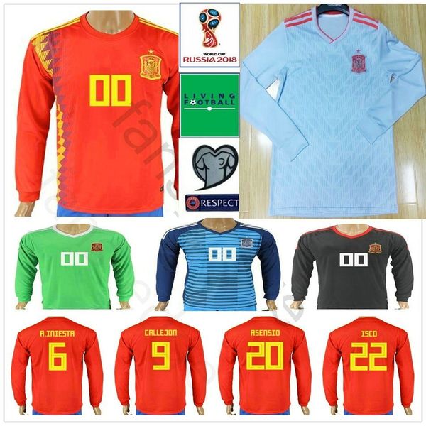 2018 spain world cup long sleeve soccer jerseys 6 a. iniesta 20 asensio isco sergio ramos pique custom espana football shirt, Black;yellow
2018 spain world cup long sleeve soccer jerseys 6 a. iniesta 20 asensio isco sergio ramos pique custom espana football shirt, Black;yellow