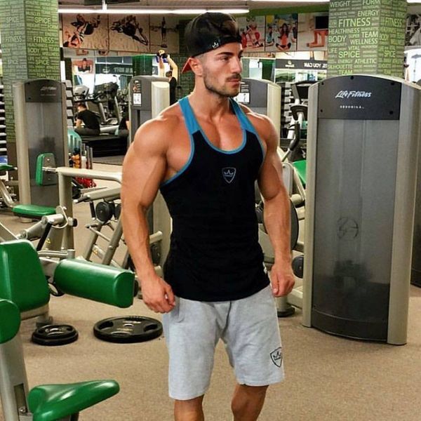 men set clothing fitness skinny tight mens suits summer gyms tank sportswear slim fit elastic clothing men sets tank tops+shorts, Gray
men set clothing fitness skinny tight mens suits summer gyms tank sportswear slim fit elastic clothing men sets tank tops+shorts, Gray