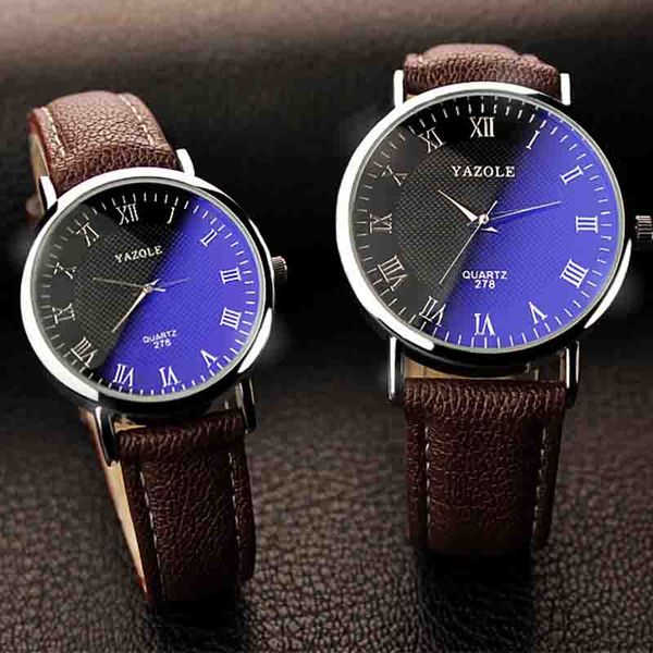 business couple watch casual leather strap fashion blu-ray glass quartz watch simple men's sale, Slivery;brown
business couple watch casual leather strap fashion blu-ray glass quartz watch simple men's sale, Slivery;brown