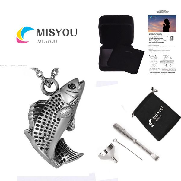 wholesale fashion accessories to commemorate the family member's pet bone hair custom-made small fish shape box necklace pendant funera, Silver
wholesale fashion accessories to commemorate the family member's pet bone hair custom-made small fish shape box necklace pendant funera, Silver