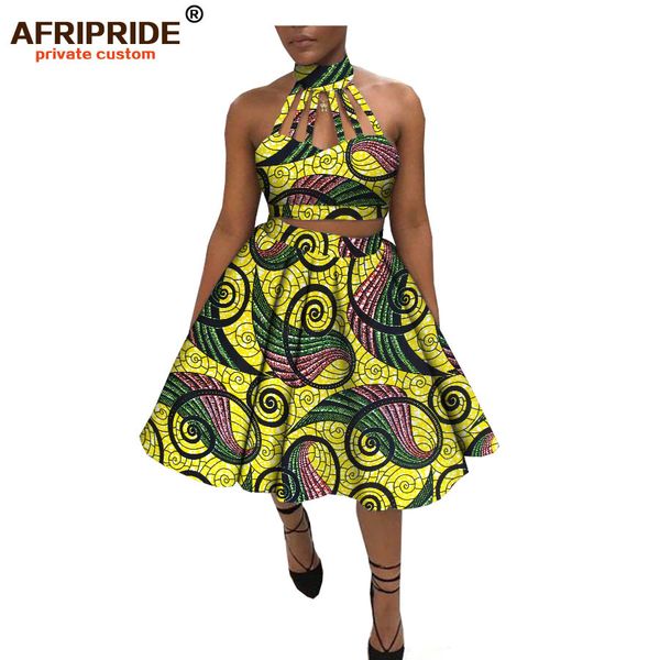 2019 summer 2-pieces skirt set for women afripride sleeveless choker knee length flare skirt africa print women set a1826031, Gray
2019 summer 2-pieces skirt set for women afripride sleeveless choker knee length flare skirt africa print women set a1826031, Gray