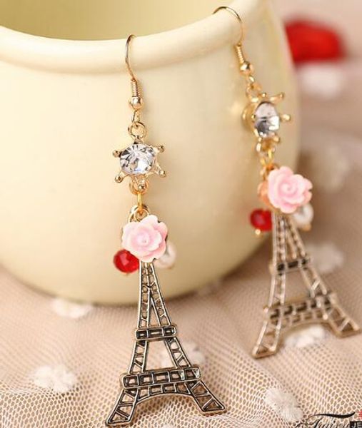 new european and american fashion earrings paris tower crystal pearl rose earrings fashion classic exquisite elegance, Silver
new european and american fashion earrings paris tower crystal pearl rose earrings fashion classic exquisite elegance, Silver