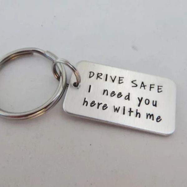handmade letter keychain "drive safe i need you here with me" rectangle key ring jewelry gift for family yp3989, Silver
handmade letter keychain "drive safe i need you here with me" rectangle key ring jewelry gift for family yp3989, Silver