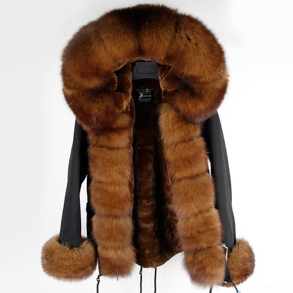 2018 winter jacket women coat short parka natural real fox fur collar hood thick outerwear brand casual parkas detachable liner, Black
2018 winter jacket women coat short parka natural real fox fur collar hood thick outerwear brand casual parkas detachable liner, Black