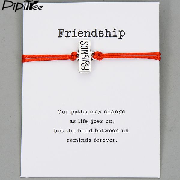 pipitree friends charm friendship bracelet wish card birthday gift women men jewelry lucky red string bracelets adjustable, Golden;silver
pipitree friends charm friendship bracelet wish card birthday gift women men jewelry lucky red string bracelets adjustable, Golden;silver