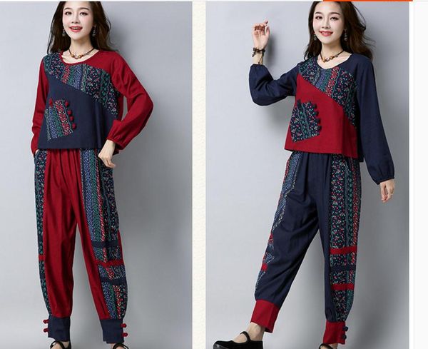 2018 spring new style women restoring ancient ways split joint long sleeved jacket natural waist wide leg trousers two sets, White
2018 spring new style women restoring ancient ways split joint long sleeved jacket natural waist wide leg trousers two sets, White