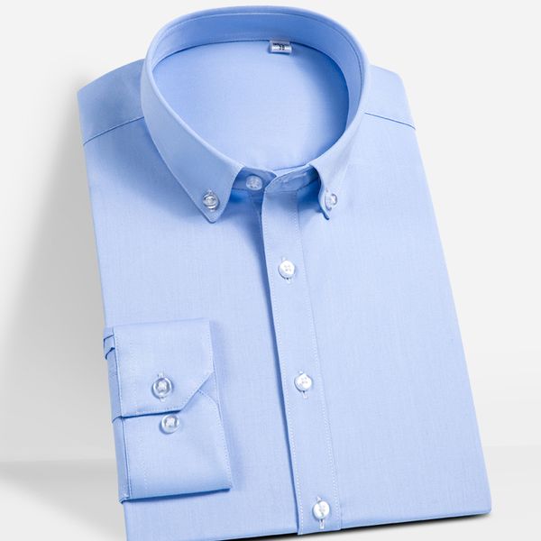 new mens dress shirts men long sleeve shirts solid color slim fit casual bamboo fiber anti-wrenkle business formal clothing, White;black
new mens dress shirts men long sleeve shirts solid color slim fit casual bamboo fiber anti-wrenkle business formal clothing, White;black