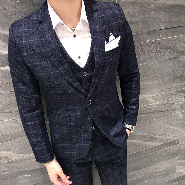 2018 fashion plaid wedding suits for men good quality single button mens suits tuxedos 3 piece (jacket+pant+vest, White;black
2018 fashion plaid wedding suits for men good quality single button mens suits tuxedos 3 piece (jacket+pant+vest, White;black