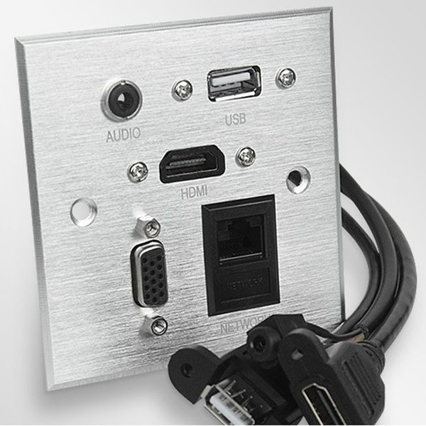multimedia panel socket aluminum panel socket multifunction information panel with audio,hdmi,charge usb,vga,rj45
multimedia panel socket aluminum panel socket multifunction information panel with audio,hdmi,charge usb,vga,rj45