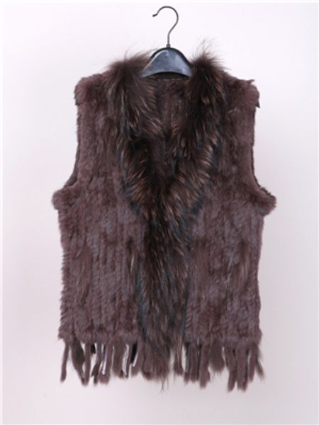 pudi vr032 women genuine knitted rabbit fur vests with tassels raccoon fur trimming waistcoat wholesale drop shipping 18 colors, Black
pudi vr032 women genuine knitted rabbit fur vests with tassels raccoon fur trimming waistcoat wholesale drop shipping 18 colors, Black