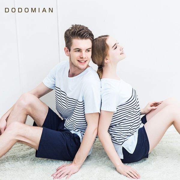 2017 summer short-sleeve striped lovers home clothing couples matching pajamas pajamas 2 piece sets lovers sleepwear, White;black
2017 summer short-sleeve striped lovers home clothing couples matching pajamas pajamas 2 piece sets lovers sleepwear, White;black
