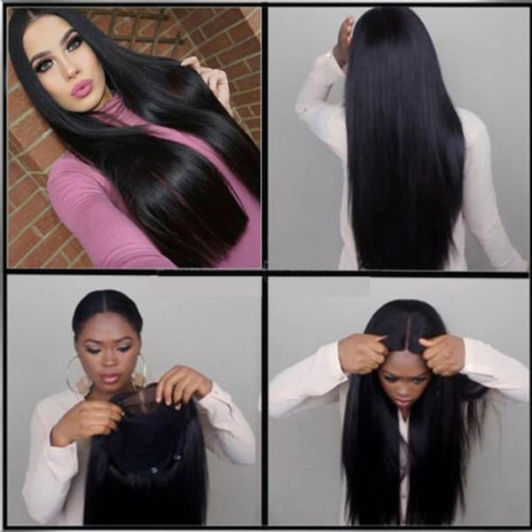 factory direct staight human hair wigs full lace natural color glueless silk wig perruque brazilian silky straight lace front human hair wig, Black
factory direct staight human hair wigs full lace natural color glueless silk wig perruque brazilian silky straight lace front human hair wig, Black