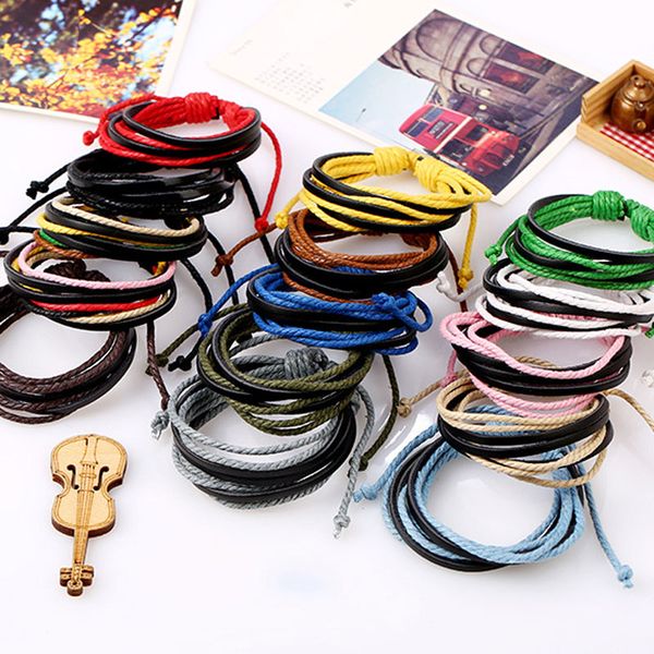 new retro leather bracelet men women rope leather braided bracelet wristbands vintage jewelry gift ing, Golden;silver
new retro leather bracelet men women rope leather braided bracelet wristbands vintage jewelry gift ing, Golden;silver