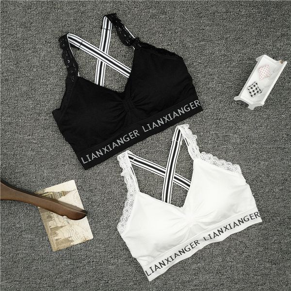 women crop cropped padded bra tank vest fitness stretch tanks workout cross back bras full cup brassiere bra bralette, Black;white
women crop cropped padded bra tank vest fitness stretch tanks workout cross back bras full cup brassiere bra bralette, Black;white