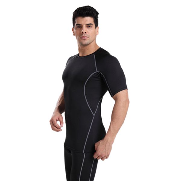outdoor running t-shirt tights short-sleeved breathable and quick-drying clothes outdoor riding fitness training shirt, Black;blue
outdoor running t-shirt tights short-sleeved breathable and quick-drying clothes outdoor riding fitness training shirt, Black;blue