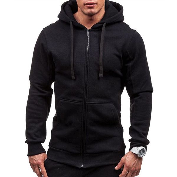 2018 hooded sweatshirt casual pocket hoodies men new long sleeve solid color cardigan mens hoodie fitness sweat coat, Black
2018 hooded sweatshirt casual pocket hoodies men new long sleeve solid color cardigan mens hoodie fitness sweat coat, Black