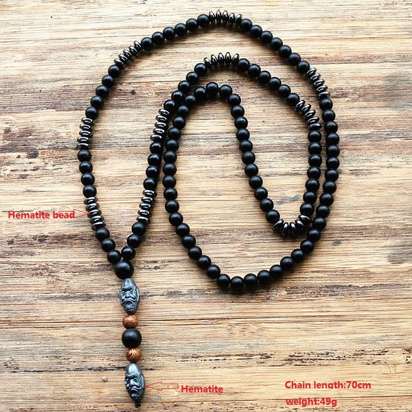 new design black men's hematite carving bead necklace fashion jewelry, Silver
new design black men's hematite carving bead necklace fashion jewelry, Silver