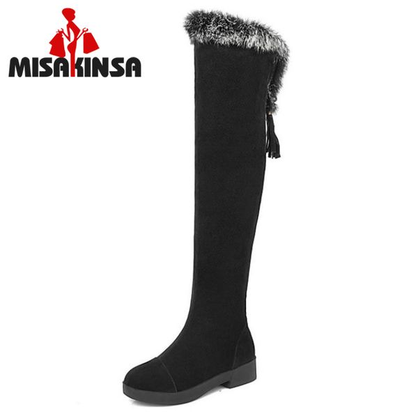 misakinsa women round toe flat over knee boots woman suede leather cross strap long botas warm fur winter shoes woman size 34-43, Black
misakinsa women round toe flat over knee boots woman suede leather cross strap long botas warm fur winter shoes woman size 34-43, Black