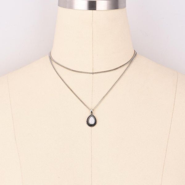 1lots=2pcs new vintage silver color drop stone pendant necklace women girl jewelry gifts n0045
1lots=2pcs new vintage silver color drop stone pendant necklace women girl jewelry gifts n0045