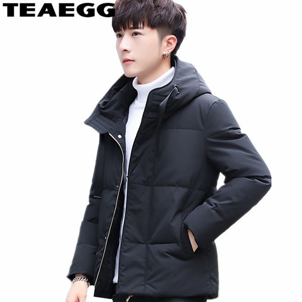 

teaegg winter jacket men hooded cotton parka jacket plus size autumn winter coat manteau homme parkas hombre invierno al1456, Black