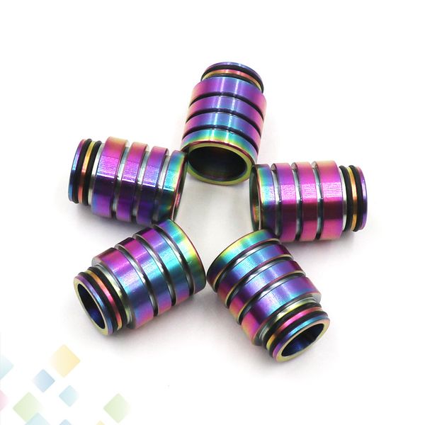 810 Drip Tips Rainbow Color Stainless Steel SS Drip Tip 810 Thread Wide Bore Mouthpiece Fit TFV8 TFV12 Prince Ecig DHL Free
810 Drip Tips Rainbow Color Stainless Steel SS Drip Tip 810 Thread Wide Bore Mouthpiece Fit TFV8 TFV12 Prince Ecig DHL Free