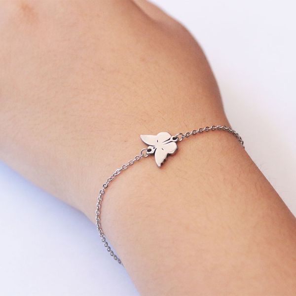 1 pc cute little butterfly stainless steel bracelet charm insect bracelets for cute women girls kids fashion jewelry lucky gift, Black
1 pc cute little butterfly stainless steel bracelet charm insect bracelets for cute women girls kids fashion jewelry lucky gift, Black