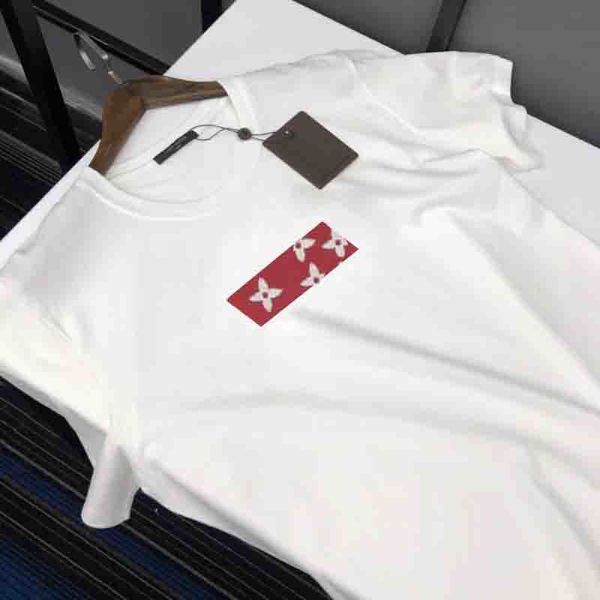 

Коробка логотип мода дышащий тройник Мужчины Женщины Повседневная Loos t-shirte экипаж шеи уличной хип-хоп футболка высокое качество лето Tee Hflstx237