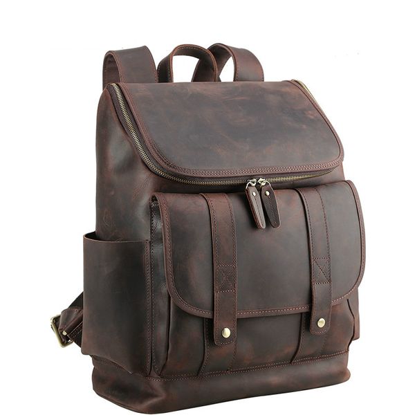 men genuine leather large 17" lapr travel backpack bags crazy horse leather brand designer casual bagpack backpacks
men genuine leather large 17" lapr travel backpack bags crazy horse leather brand designer casual bagpack backpacks