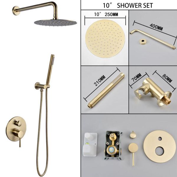 hipping matt gold round bath faucets 10" rain shower head bathroom shower set cold diverter mixer valve shower system wall mounted
hipping matt gold round bath faucets 10" rain shower head bathroom shower set cold diverter mixer valve shower system wall mounted