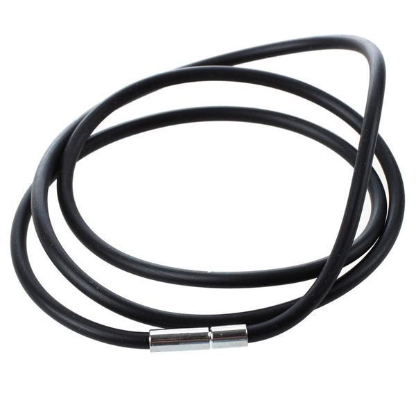 3mm black rubber cord necklace with stainless steel closure women men choker accessories collier - 25.5inch, Silver
3mm black rubber cord necklace with stainless steel closure women men choker accessories collier - 25.5inch, Silver
