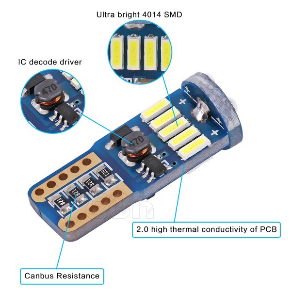 10x super bright car led 194 w5w 15smd t10 15 leds smd 4014 wedge canbus obc error light bulb lamp dc 12v
10x super bright car led 194 w5w 15smd t10 15 leds smd 4014 wedge canbus obc error light bulb lamp dc 12v