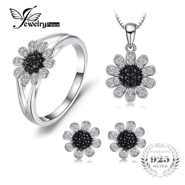 jewelrypalace fashion flower genuine black spinel ring stud earrings pendant necklace 45cm 925 sterling silver fine jewelry sets
jewelrypalace fashion flower genuine black spinel ring stud earrings pendant necklace 45cm 925 sterling silver fine jewelry sets