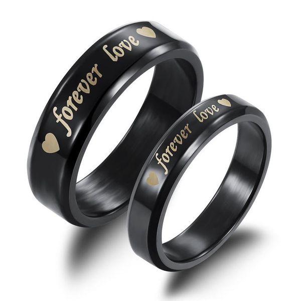 forever love black titanium steel couple rings wholesale solid ring for men women valentine's day gift, Silver
forever love black titanium steel couple rings wholesale solid ring for men women valentine's day gift, Silver