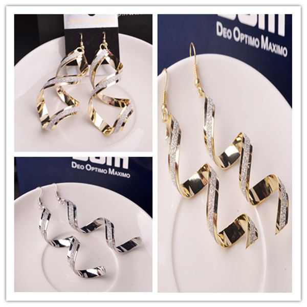 stylish matte wild spiral geometry earrings pendant earring temperament women new arrival factory price 20pair/lot, Golden
stylish matte wild spiral geometry earrings pendant earring temperament women new arrival factory price 20pair/lot, Golden