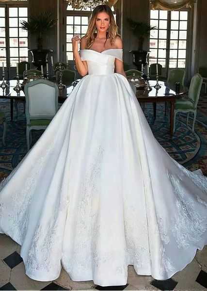 custom milla nova lace wedding dresses 2019 with applliques off the shoulder sweep train satin a line wedding bridal gowns, White
custom milla nova lace wedding dresses 2019 with applliques off the shoulder sweep train satin a line wedding bridal gowns, White