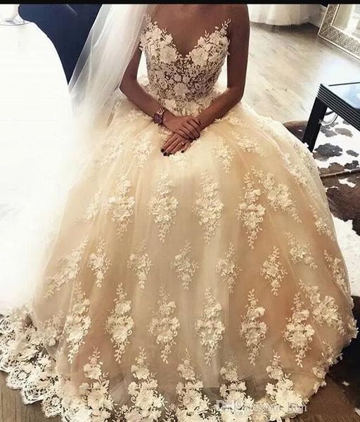 sweetheart champagne elegant lace wedding dresses 2018 beach garden a line tulle wedding bridal gowns appliqued vintage wedding gown, White
sweetheart champagne elegant lace wedding dresses 2018 beach garden a line tulle wedding bridal gowns appliqued vintage wedding gown, White