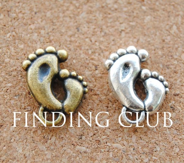 20 pcs antique silver and bronze cute baby feet charm diy metal bracelet necklace jewelry findings a948/a949, Bronze;silver
20 pcs antique silver and bronze cute baby feet charm diy metal bracelet necklace jewelry findings a948/a949, Bronze;silver